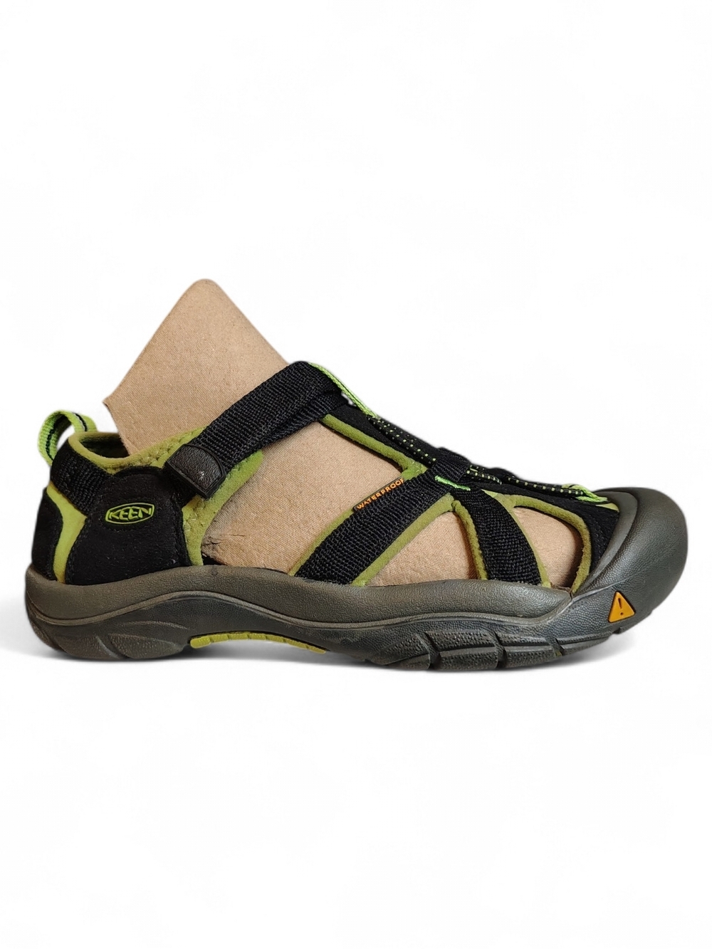 Keen Newport H2 Sandals Black Lime Green Waterproof Hiking Shoes Men's Size 6